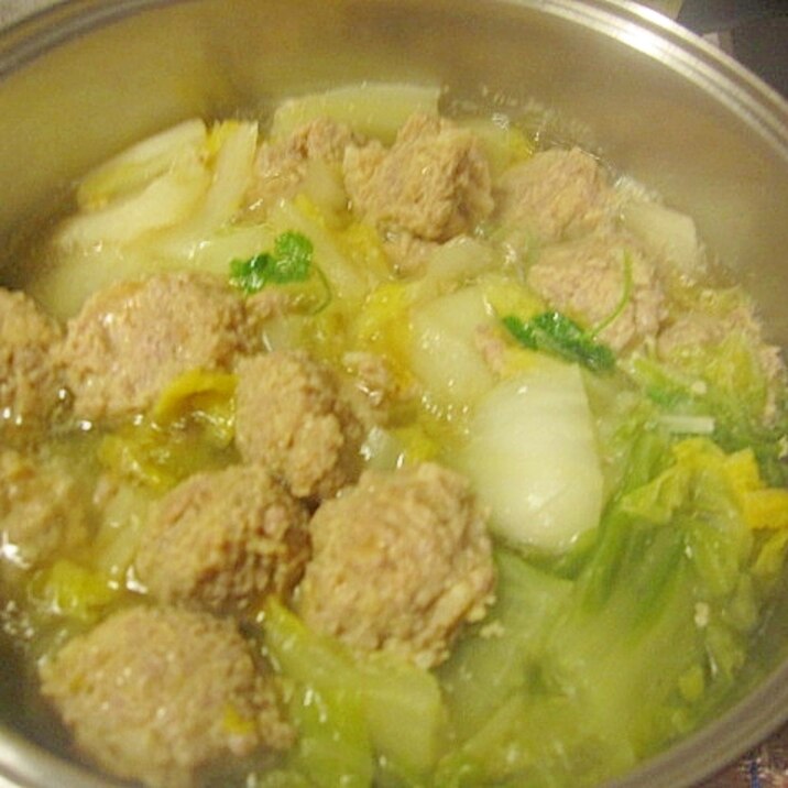 白菜の肉団子鍋